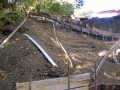 During construction of stairs and retaining wall