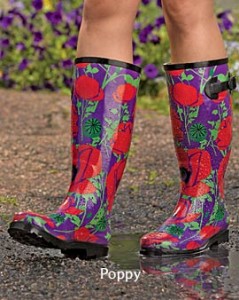 Colorful rubber boots